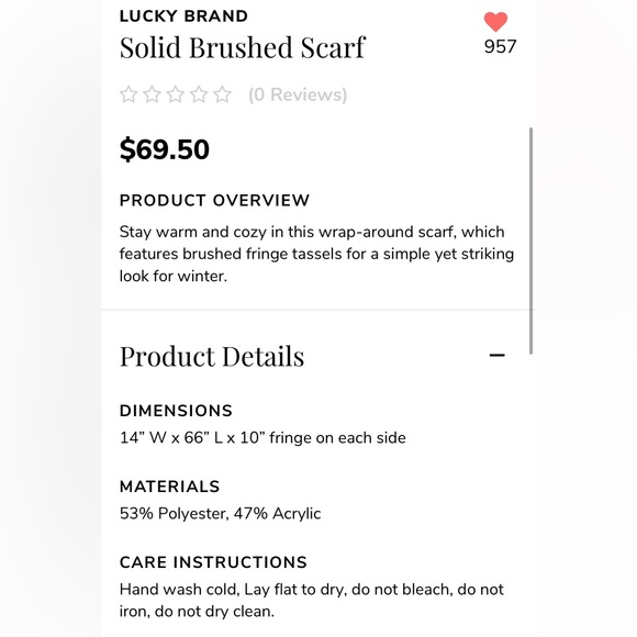 Lucky Solid Brushed Scarf - Picture 2 of 6